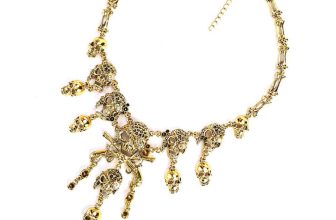 Retro Necklace Halloween Jewelry Skull Pendant Vintage Necklace Choker