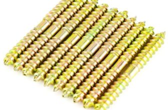 Double Ended Wood Furniture Dowels 6x60mm 10pcs Dowel Screws for Joinery