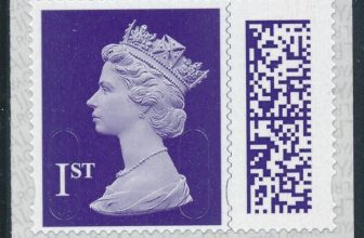 2022 “M22L”-“MBIL” 1st Class Purple BARCODED SBP2i-Single Stamp fm Business Sht