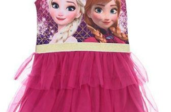 Girls RH1105 Disney Frozen Fancy Short Sleeve Dress Size 4-8 Years