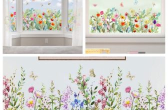 Garden Flower Plants Butterfly Window Static Clings Sticker Decor Non Adhesive