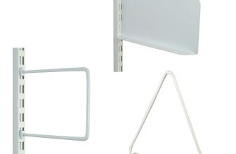 Twin Slot Shelving System Book End Shelf Ends WHITE Accessories Storage Shelf