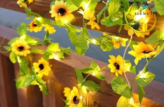 20m LED Solar Powered Sunflower Fairy String Garden Outdoor Wall Fence Lights UK