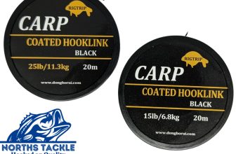 20m Coated Black Hook Link 15lb/25lb Carp Fishing Terminal Tackle Rig