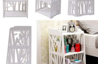 Small Bedside Table Cabinet Side End Coffee Tea Table Nightstand Storage Shelf