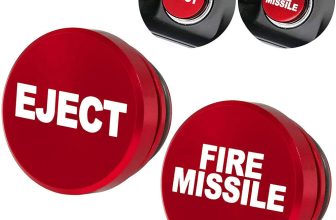 2X Fire Missile Eject Button Car Cigarette Lighter Plug Cover 12V Replace Parts