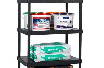 5 Tier Heavy Duty Racking Shelf Garage Shelving Storage Plastic Unit Organizer