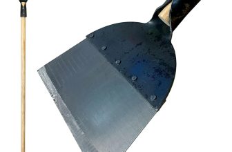 Garden Weed Remover Shovel with Handle Outdoor Cleaning Metal Scraper Yard