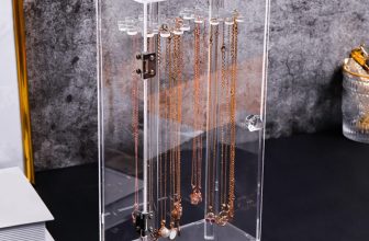 Necklace Pendant Storage Box Display Stand Freestanding Showcase Sweater Chains