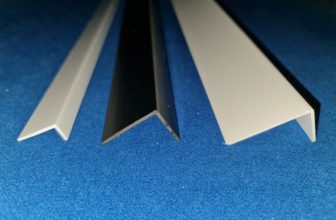 UNEQUAL ODD LEG  ANGLE TRIM 1 METRE PLASTIC PVC  90 DEGREE WHITE + BLACK