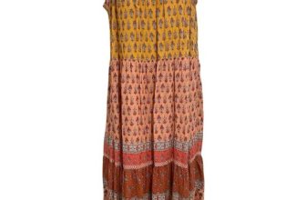 Knox Rose Dress Womens Large Multicolor Boho Cottage Floral Abstract Casual Midi