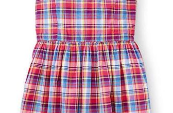 POLO RALPH LAUREN Girls Sleeveless Dress Plaid Pink/Blue Keyhole Back NWT