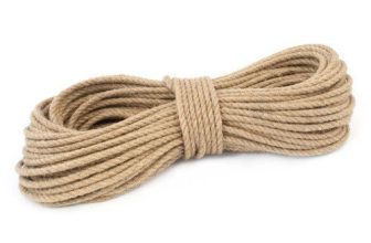 6mm 100% Natural Pure Jute Rope 3 Strand Braided Twisted Cord Twine Sash