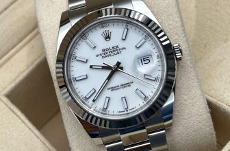 Mens Rolex Datejust 41mm Steel & White Gold 126334 White Baton Dial 2024 Unworn