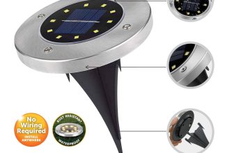 LED Solar Power Ground Lights 4PK Floor Decking Outdoor Garden Lawn Path Lamp