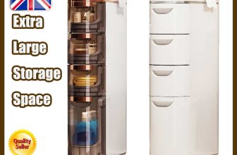 5-Tiers Slim Bathroom Storage Cabinet,Waterproof Narrow Storage,Floor Cabinett