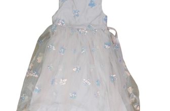 Monsoon Girls’ Pink & White Trapeze Dress, Size 8 Years, Preowned