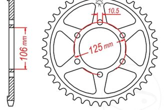 Rear Sprocket 37 T 525 P JTR2014.37 For Triumph Street Twin 900 EFI 2021
