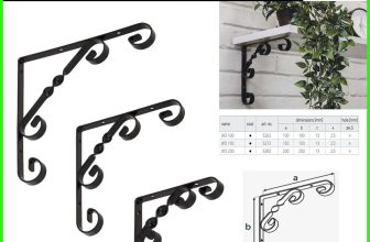 2 x Decorative Shelf Supports Metal Ornamental Brackets Black 3 Sizes 100-200mm