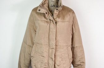 Vince NWT Women’s Soft Padded Puffer Jacket COAT Tan Cream Size M