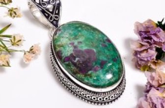 Ruby Fuchsite Gemstone Vintage Handmade Jewelry.925 Silver Pendant 2″ GSR-11801