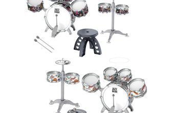 Kids Drum Set with Stool and Cymbals – Musical Learning Instrument for Children
