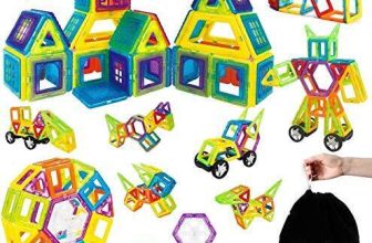 Theefun 100PCS Magnetic Building Blocks, Magnetic Tiles Magnetic Blocks for 3 4