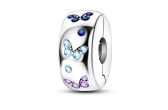 Colourful Butterfly Clip Stopper Charm S925 Sterling Silver Charm for Women