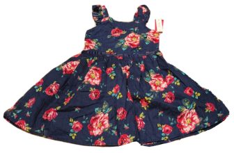 NEW Zunie Girl Navy Floral Dress size 7/8 Medium