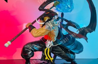 29cm One Piece White Beard LED Figure – Luffy Straw Hat Action PVC Statue