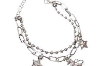 Vintage Simple Double Layer Bracelets Star Charm Wrist Charm Party Jewelry Gift