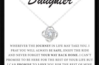 To My Daughter Gift Necklace from Dad with Message Card Gift Box Christmas Gift