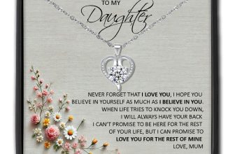 To My Daughter Heart Necklace Love Gifts from Mum Dad Girl Gift Present