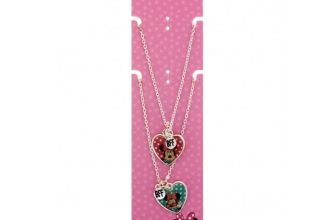 Minnie Mouse Necklaces Best Friends Hearts 2 Necklaces Ring Gift Party Bag