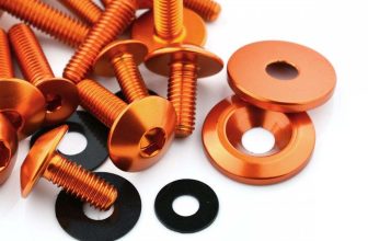 BMW S1000RR 12-14 Aluminium Fairing Bolt Kit Orange