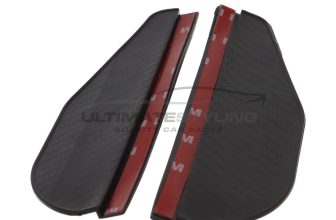 2X Carbon Fibre Black Car SUV Rear View Side Mirror Rain Visor Guard Accessories
