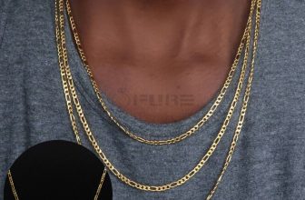 Figaro Link Chain 3MM 18ct Gold Plated Stainless Steel Hip Hop Necklace Gift UK