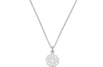 Sterling Silver Open Flower Necklace 14 – 22 Inches