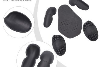 Motorcycle Riding Jacket Back Elbow Shoulder Protector Set of 5 Pieces