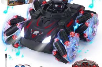 Multi-Function Remote Control Cars Toy with Music, HD Projection & Spray, 360° R