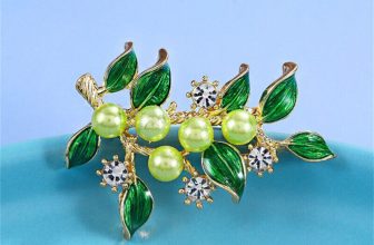 Exquisite Branch Brooches Green Plant Corsage Vintage Clothing Jewelry Accessory
