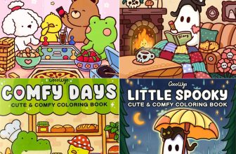 Cozy Friends Comfy Days Coloring Book for Adults Teens, Moments for Relaxation