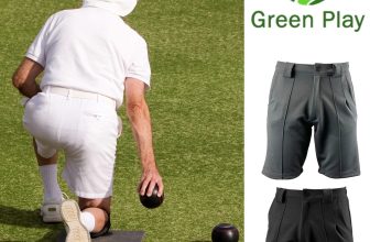 Mens Green Play Outdoor Lawn Bowling Shorts Golf Half-Elastic Waist Sports-Wear
