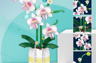 Orchid Building Blocks Flowers Bouquet Plant Model Bricks Home Decoration NEW