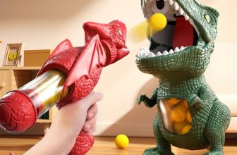 Children Toy Dinosaur Shooting Tyrannosaurus Rex Ball Soft Interactive Game