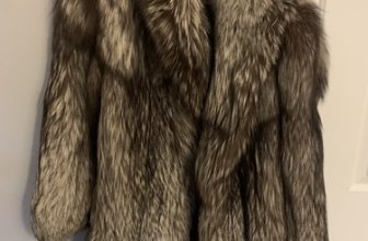 REAL Silver Fox Fur Coat Vintage