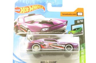 Hotwheels Muscle Bound Speed Blur Purple FYF39 Short Card 1 64 Scale Sealed