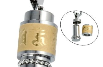 Mantra Pendant Om Mani Padme Hum Necklace Prayer Locket Bottle Vial Jewellery