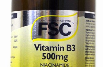FSC 500mg Niacinamide Vitamin B3 60 Capsules for Joint Health