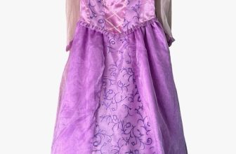 DISNEY store princess Rapunzel lilac pink sequin long dress size age 7 – 8 years